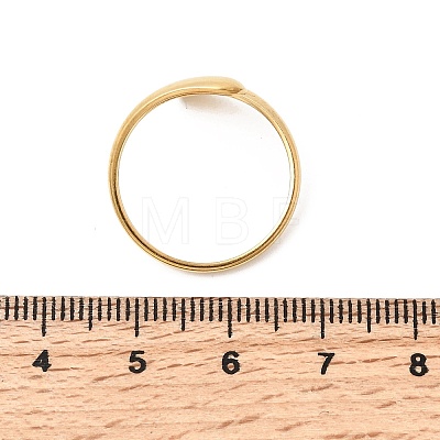 5Pcs 304 Stainless Steel Open Cuff Rings for Women RJEW-K313-03G-1