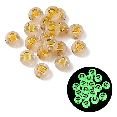 Luminous Transparent Acrylic Beads OACR-P037-01B-U-1