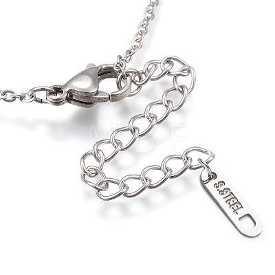 304 Stainless Steel Pendant Necklaces NJEW-P206-20P-1