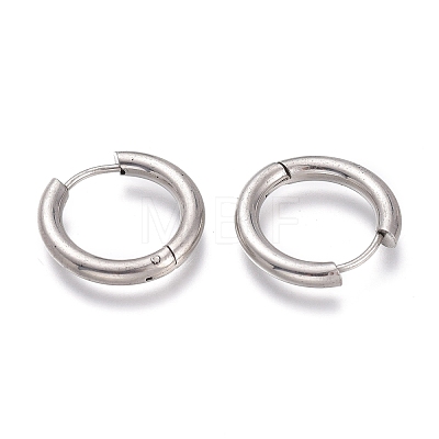 Tarnish Resistant 201 Stainless Steel Huggie Hoop Earrings EJEW-O095-05-04-1