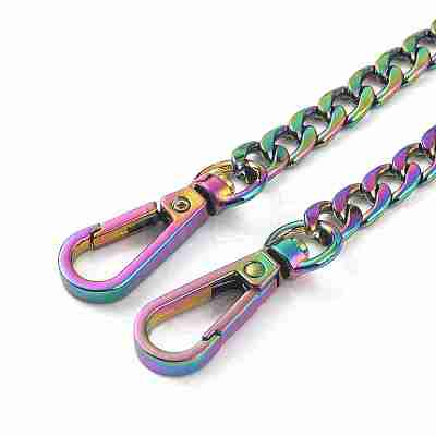 Zine Alloy Curb Chain Bag Handles FIND-WH0126-33C-M-1