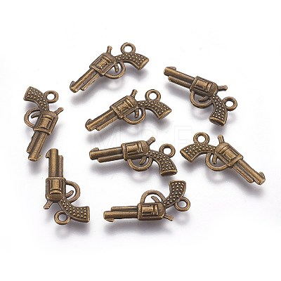 Zinc Alloy Gun Necklace Pendant EA9073Y-AB-1