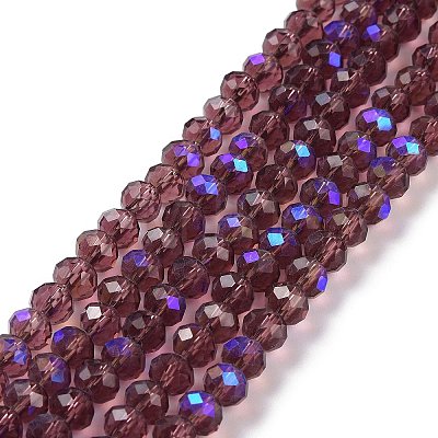 Electroplate Glass Beads Strands X1-EGLA-A034-T6mm-L14-1