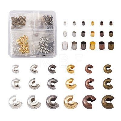 Brass Crimp Beads Covers KK-TA0007-81-1