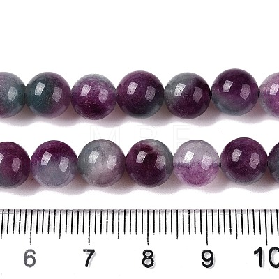 Dyed Natural White Jade Beads Strands G-T138-8mm-210-10-1