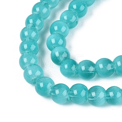 Acrylic Imitation Cat Eye Beads Strands OACR-Q197-01A-07-1