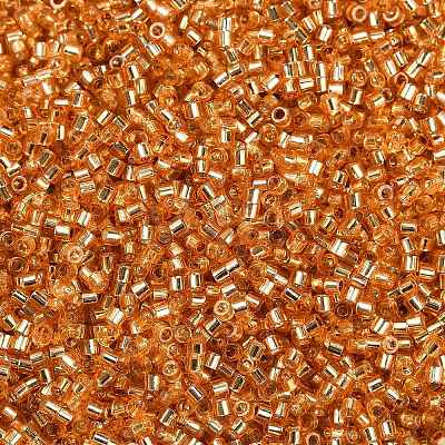 Baking Paint Silver Lined Glass Seed Beads SEED-H003-09A-1