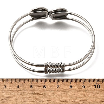 304 Stainless Steel Bangles for Women BJEW-R014-02P-1