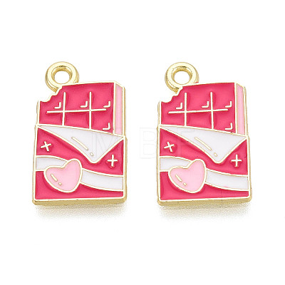 Valentine's Day Alloy Enamel Pendants ENAM-T023-20B-1