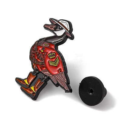 Cartoon Uniform Goose Alloy Enamel Pins JEWB-A024-12-1