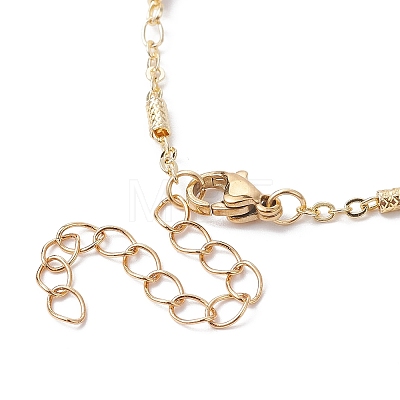 Plastic Imitation Pearl Oval Link Chain Bracelet Making AJEW-JB01150-41-1