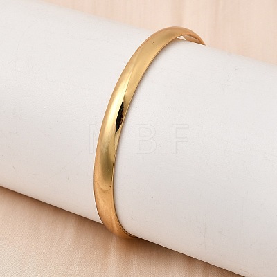 304 Stainless Steel Plain Bangles for Women Men BJEW-Z167-01G-01-1