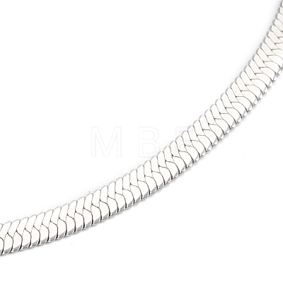 201 Stainless Steel Herringbone Chain Necklaces X-NJEW-M187-06P-1