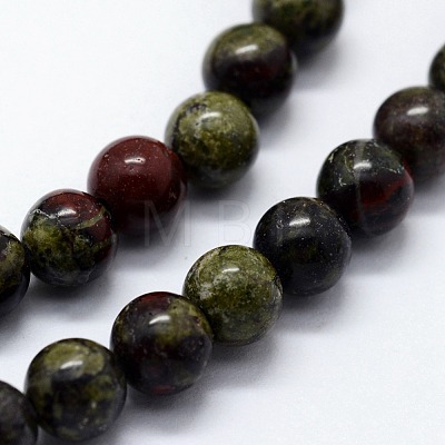 Natural Bloodstone Beads Strands G-I199-21-4mm-1