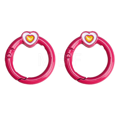 2Pcs Alloy Spring Gate Rings PW-WG34274-07-1