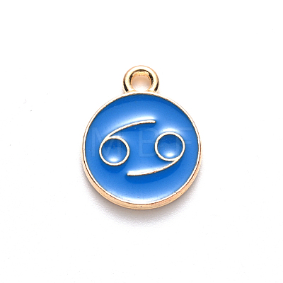 Alloy Enamel Pendants ENAM-S124-01B-02D-1