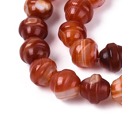 Dyed Natural Agate Beads Strands G-T144-27C-1