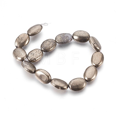 Natural Pyrite Beads Strands G-E499-02A-1