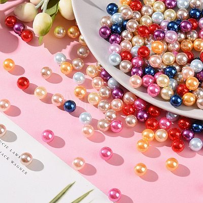 Imitation Pearl Acrylic Beads OACR-S011-8mm-ZM-1