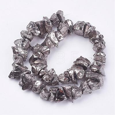 Electroplated Natural Quartz Crystal Bead Strands G-F336-06G-1