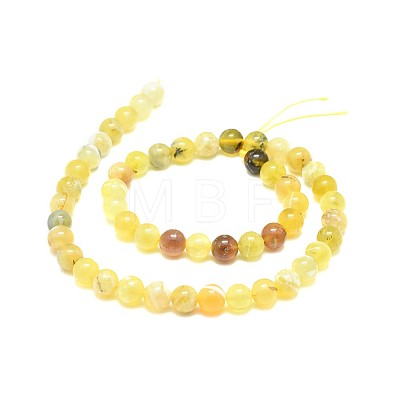Natural Yellow Opal Beads Strands G-F674-07AB-8mm-1