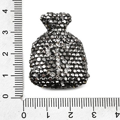 Handmade Polymer Clay Rhinestone Beads CLAY-Z006-04A-1