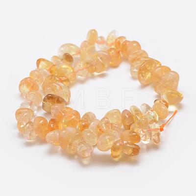 Natural Citrine Beads Strands G-F521-01-1