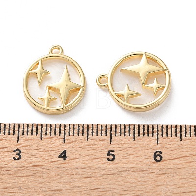 Rack Plating Alloy Acrylic  Pendants FIND-M038-18G-1