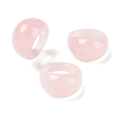 Natural Rose Quartz Finger Rings for Women GG-CBA12F1-03-1