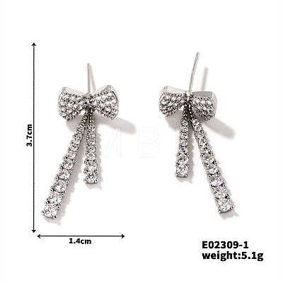 Elegant Copper Butterfly Stud Earrings with Zircon KZ2709-1-1