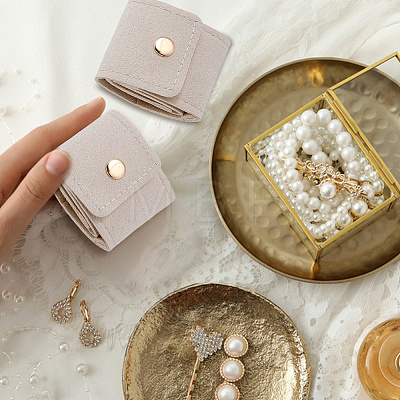 4-Pocket PU Leather Jewelry Rolls with Golden Tone Metal Snap Buttons ABAG-WH0048-69A-1