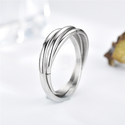 Titanium Steel Trinity Interlocking Finger Rings FS-WG6D755-06-1