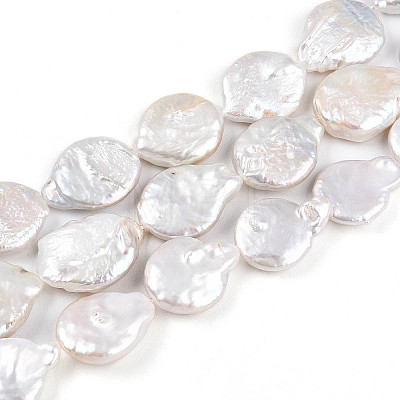 Natural Nucleate Keshi Pearl Beads Strands PEAR-S018-03H-1