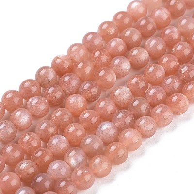 Natural Sunstone Beads Strands G-R475-012-1