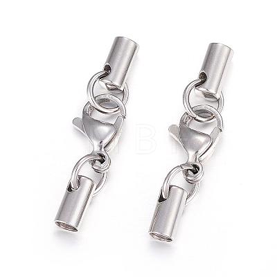 304 Stainless Steel Lobster Claw Clasps STAS-P146-A13-3.5mm-1