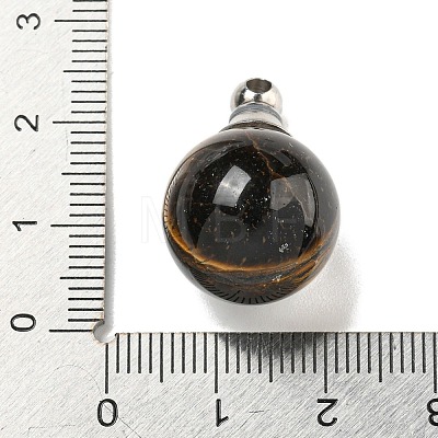 Natural Tiger Eye Perfume Bottle Pendants G-K338-22P-07-1