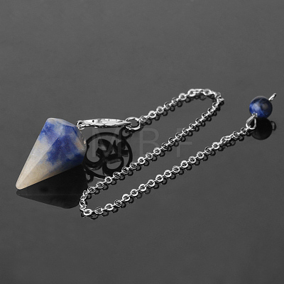 Natural Sodalite Dowsing Pendulum Big Pendants PW-WG0D6A7-20-1