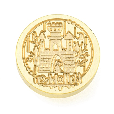 Halloween Series Wax Seal Brass Stamp Heads AJEW-M039-01S-1