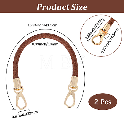 2Pcs PU Leather Bag Handles DIY-CL0001-95A-1