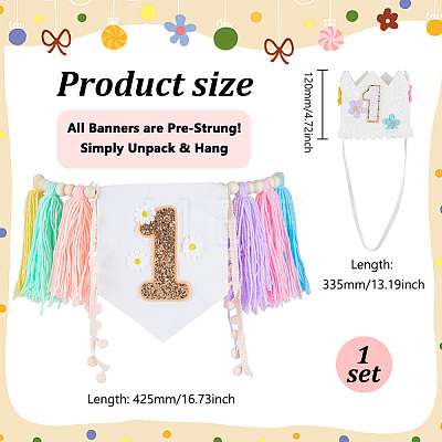 Polyester Braided Tassel Banners HJEW-WH0039-48B-1