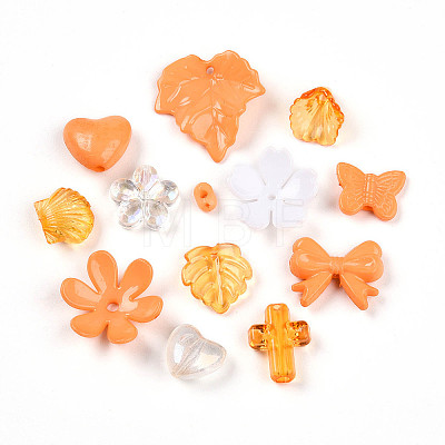 Transparent & Opaque Acrylic Beads TACR-T028-26F-1