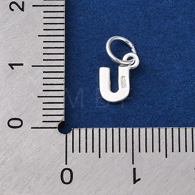 925 Sterling Silver Letter Charms STER-C012-01S-U-1