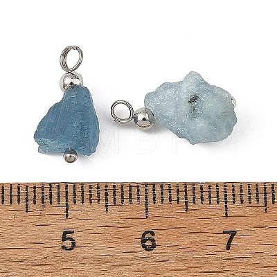 Raw Rough Natural Aquamarine Pendants PALLOY-JF05960-1