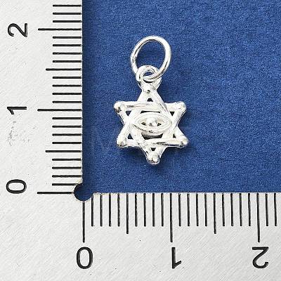 925 Sterling Silver Star of David with Eye Charms STER-M119-11S-1