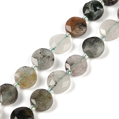 Natural Green Rutilated Quartz Beads Strands G-C116-A24-01-1