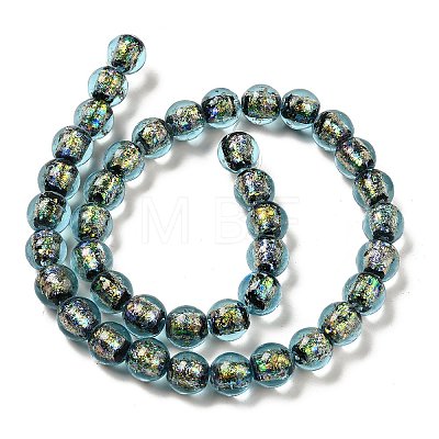 Handmade Dichroic Foil Glass Beads Strands DICH-U001-05I-1