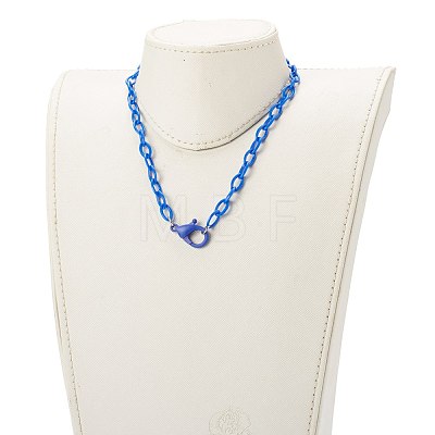 ABS Plastic Cable Chain Necklaces NJEW-JN03481-1