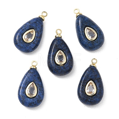 Dyed Natural Sesame Jasper Pendants KK-D289-28B-G-1