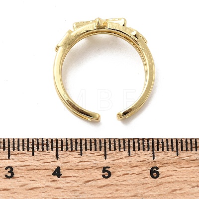 Brass Cuff Rings for Women RJEW-H262-06E-G-1