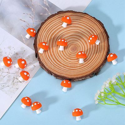 20Pcs Mushroom Silicone Focal Beads JX901G-1